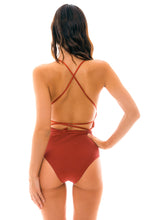 Load image into Gallery viewer, Model Back: Rio De Sol One-Piece Liquor New Vegas