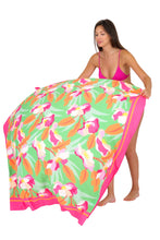 Load image into Gallery viewer, Image 03: Rio De Sol Pareo Green Bloom Canga