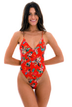 Load image into Gallery viewer, Model Front: Rio De Sol One-Piece Wildflowers Sofia