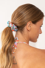 Load image into Gallery viewer, Model Front: Rio De Sol Hair Accessory Ditsy-Sky Scrunchie