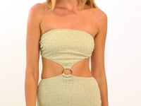 Load and play video in Gallery viewer, Video: Rio De Sol Mini Dress Brisa-Pistache Lulu Dress