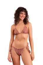 Load image into Gallery viewer, Model Front: Rio De Sol Bottom Bottom Shimmer-Copper Frufru-Fio