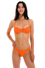 Load image into Gallery viewer, Model Front: Rio De Sol Bottom Bottom St-Tpz-Tangerina Essential