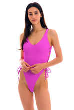 Load image into Gallery viewer, Model Front: Rio De Sol One-Piece St-Tpz Pink Zoe