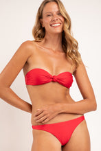 Load image into Gallery viewer, Image 06: Rio De Sol Top Top Microfibra-Chic-Red Bandeau-Joy