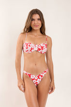 Load image into Gallery viewer, Model Front: Wednesday In Hawaii By Rio De Sol Top Top Pua-Hibiscus Coral