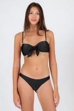 Load image into Gallery viewer, Model Front: Rio De Sol Bottom Bottom Shimmer-Black Essential
