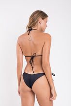 Load image into Gallery viewer, Model Back: Rio De Sol Bottom Bottom Touch-Black Cheeky-Tie
