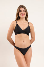 Load image into Gallery viewer, Model Front: Rio De Sol Top Top Touch-Black Paola
