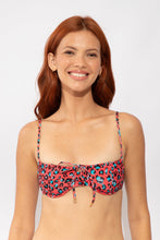 Load image into Gallery viewer, Gallery: Rio De Sol Top Top Coral-Feline Balconet-Tie
