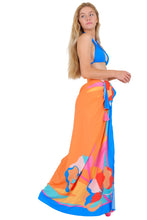 Load image into Gallery viewer, Image 03: Rio De Sol Pareo Orange Bloom Canga
