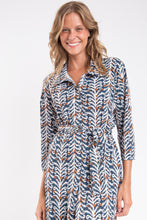 Load image into Gallery viewer, Image 12: Rio De Sol Shirtdress Ikat Chemise
