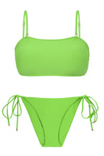 Load image into Gallery viewer, Product Front: Rio De Sol Set Set Lemon Bandeau-Reto Ibiza-Comfy
