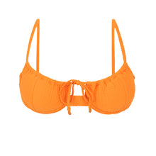 Load image into Gallery viewer, Product Front: Rio De Sol Top Top Dots-Mango Balconet-Tie
