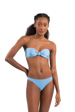Load image into Gallery viewer, Model Front: Rio De Sol Set Set Shimmer-Baltic-Sea Bandeau-Joy Essential

