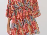 Load and play video in Gallery viewer, Video: Rio De Sol Kaftans / Cover Ups Sea-Bloom Kaftan Bel
