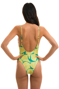 Model Back: Rio De Sol One-Piece Banana Yellow Hype