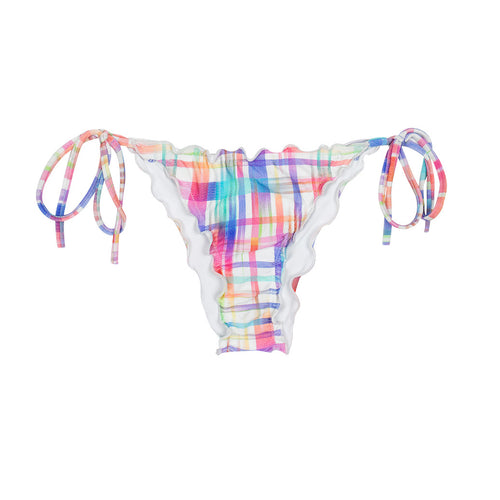 Product Front: Rio De Sol Bottom Calcinha Plaid Frufru
