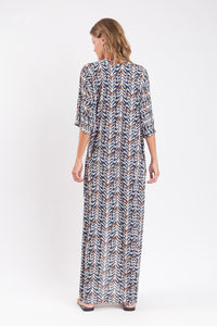 Model Back: Rio De Sol Maxi Dresses Ikat Long Dress
