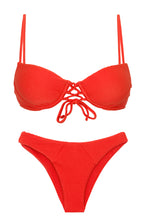 Load image into Gallery viewer, Product Front: Rio De Sol Set Set Cotele-Tomate Balconet-Pushup Lisboa
