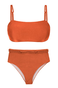 Product Front: Rio De Sol Set Set Paprica Bandeau-Reto Hotpants