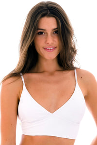 Gallery: Rio De Sol Top Top Cotele-Branco Tri-Tank