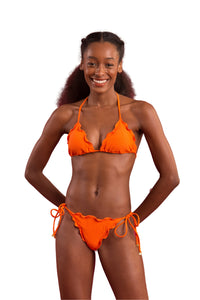 Model Front: Rio De Sol Top Top Dots-Orange Frufru