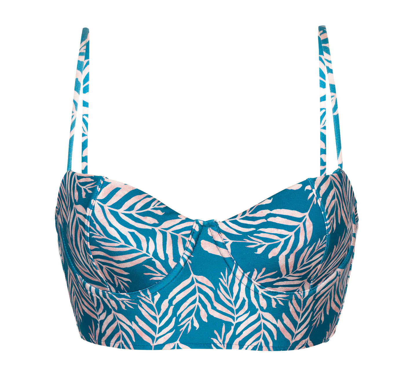 Product Front: Rio De Sol Top Top Palms-Blue Balconet-Anna