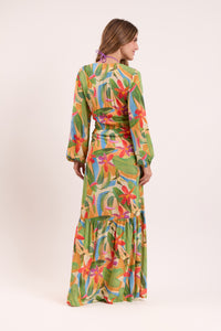 Model Back: Rio De Sol Beach Dresses Tropical Long Dress Verona