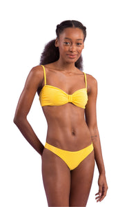 Top Malibu-Yellow Bandeau-Duo