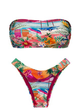 Load image into Gallery viewer, Set Sunset Bandeau-Reto High-Leg
